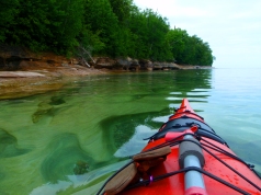 Michigan kayak camping, Lake Superior kayak camping, kayak in the rain, Michigan in the spring, grand island