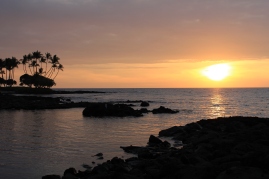 hawaiian sunset, big island sunset