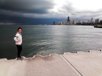Chicago skyline, Chicago storm